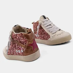 NIB SHUSHOP Glitter MID Star HI-TOP Sneakers RILEY TODDLER GIRL 10