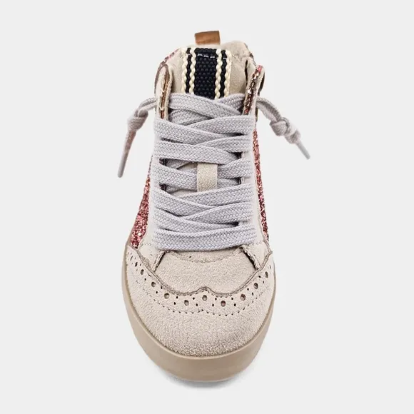 NIB SHUSHOP Glitter MID Star HI-TOP Sneakers RILEY TODDLER GIRL 10