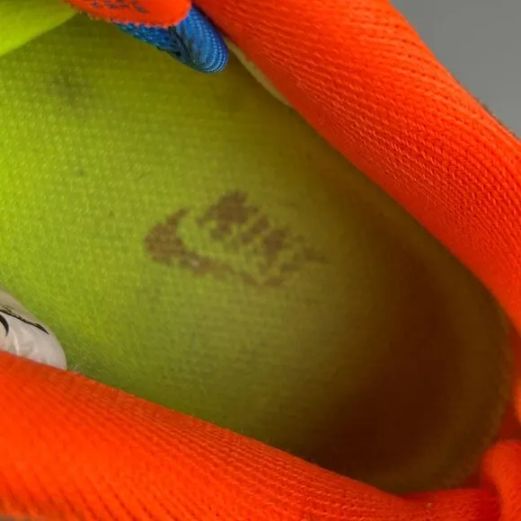 Nike Air Force 1 BG Athletic Sneakers Youth 4Y Blue Orange Yellow Synthetic