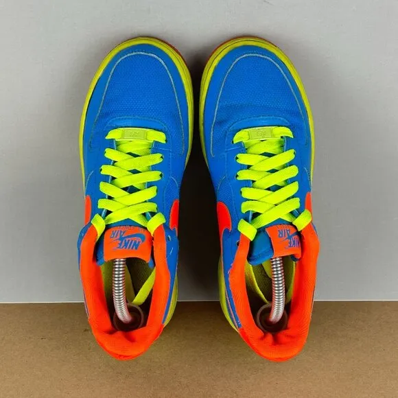 Nike Air Force 1 BG Athletic Sneakers Youth 4Y Blue Orange Yellow Synthetic