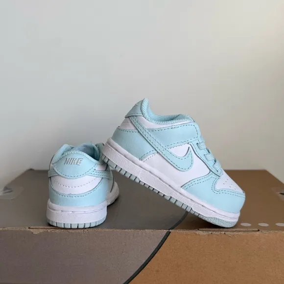 Nike Dunk Low Glacier Blue/White Toddler Sneakers- SZ 4 C