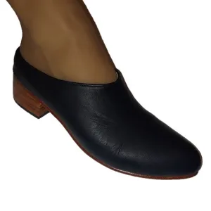Nisolo Black Leather Heeled Mules SOFIA Size 7.5