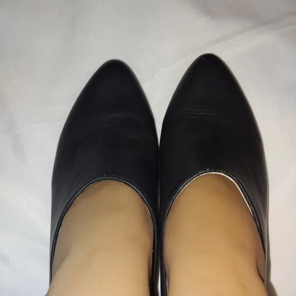 Nisolo Black Leather Heeled Mules SOFIA Size 7.5