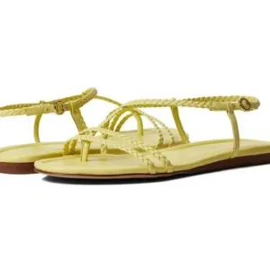 NWOB‎ VERONICA BEARD Soia Zest Braided Flat Yellow Thong Sandals size 6 reg $248