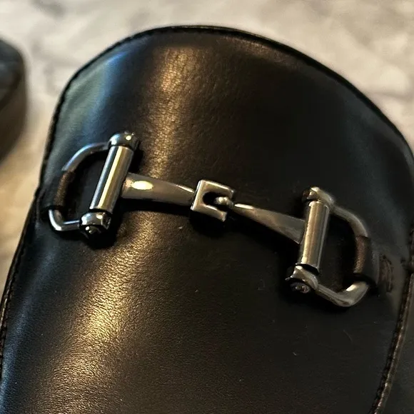 NWOT Steve Madden Men’s Black Leather Mules _Sz 11