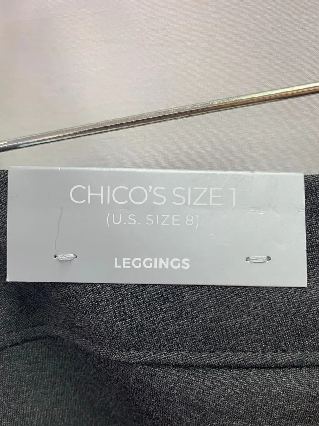 NWT - CHICO'S heather grey Ponte Basic Ankle Leggings - 1 | US 8