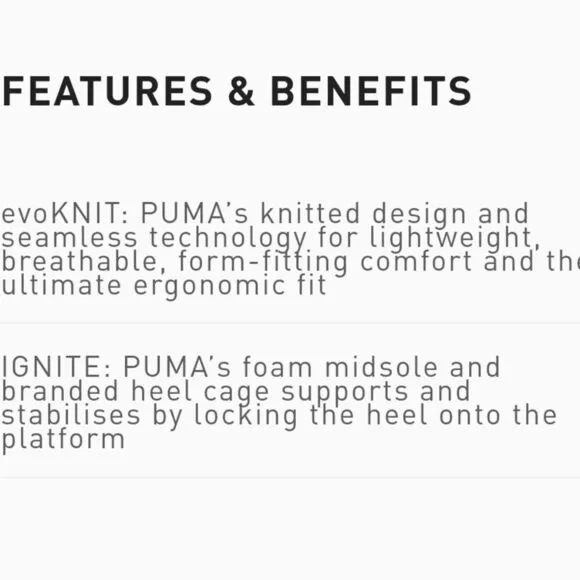 NWT Puma Evoknit Ignites