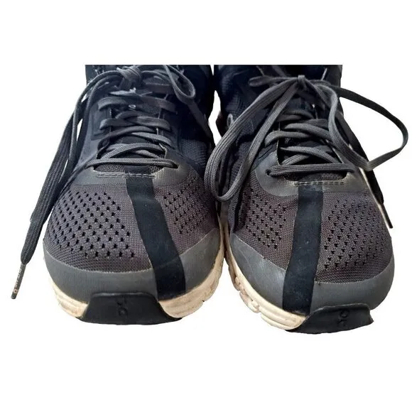 On Cloud Womens 9W Black Gray Pink CloudFlow Low Cut Sneakers
