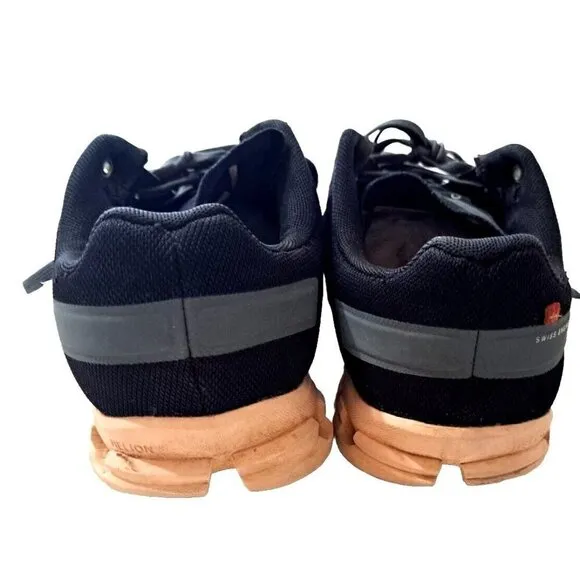 On Cloud Womens 9W Black Gray Pink CloudFlow Low Cut Sneakers