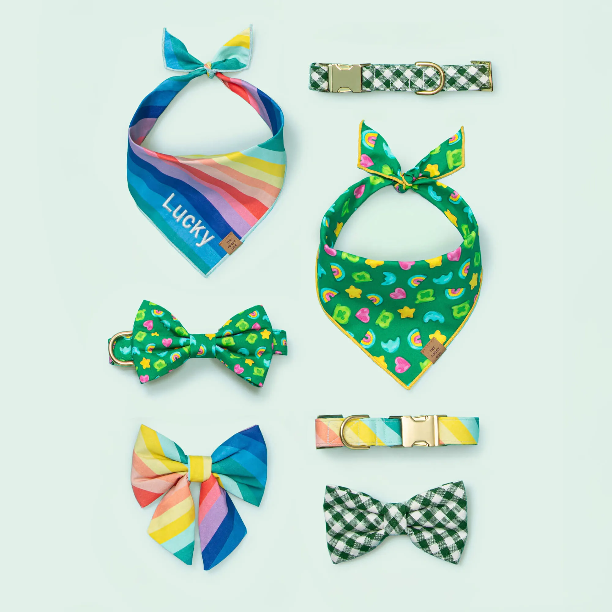 Over the Rainbow Lady Dog Bow