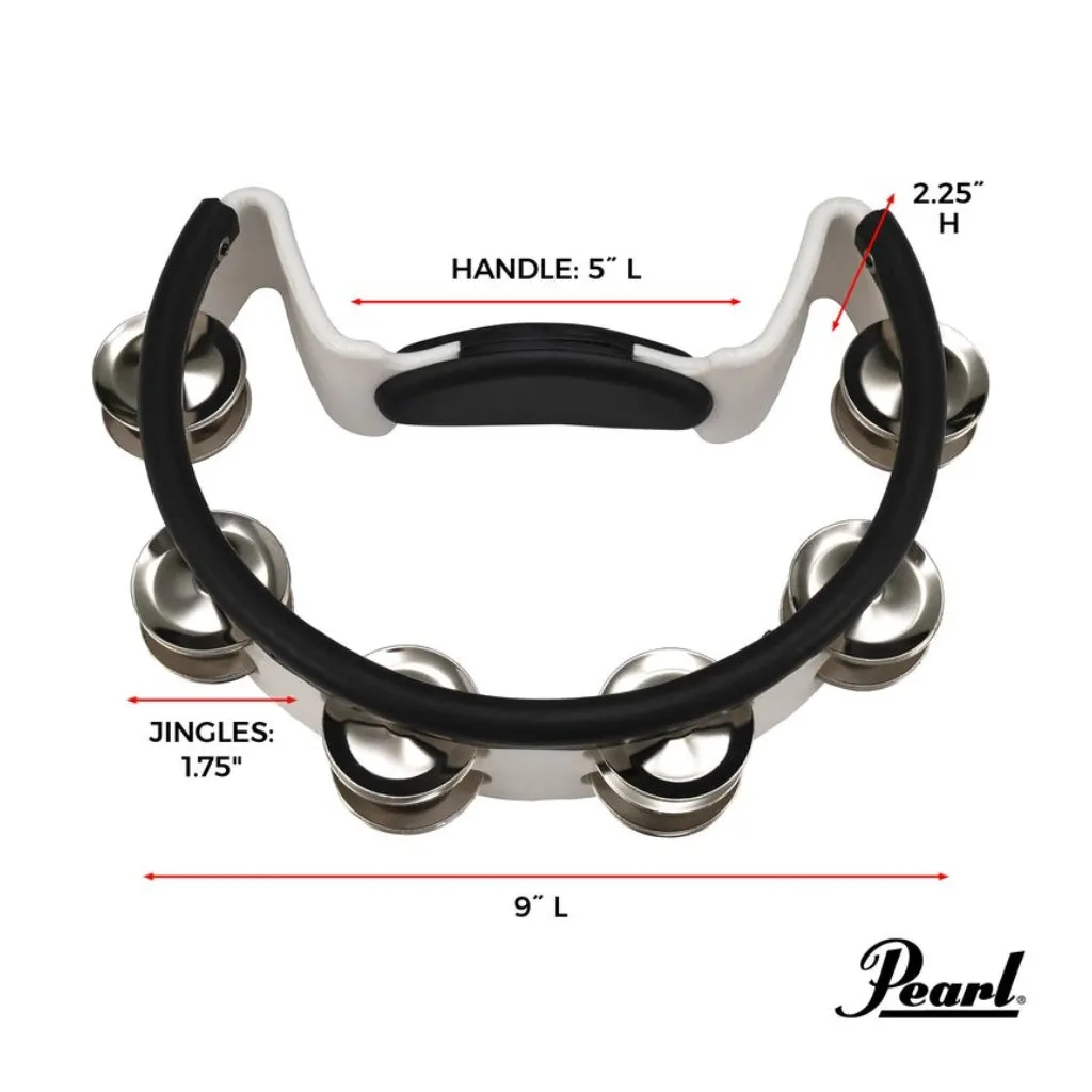 Pearl Tambourine Steel Jingles w/ Mount Holder