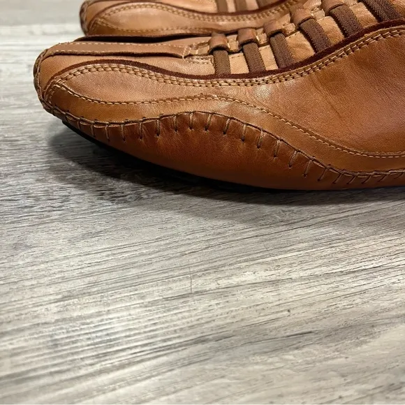 PIKOLINOS Tan Leather Drivers Loafers with Moccasin Design Slip On  Size 10