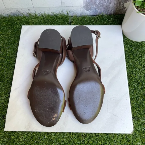 REBECCA ALLEN the block Sandy ankle strap sandals size 36.5