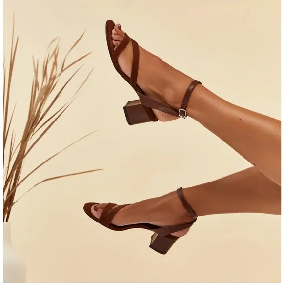REBECCA ALLEN the block Sandy ankle strap sandals size 36.5