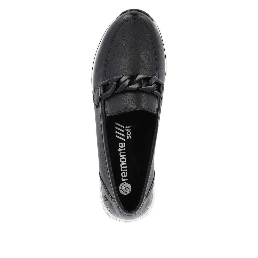 Remonte Black Wide Fit Loafer|R671100