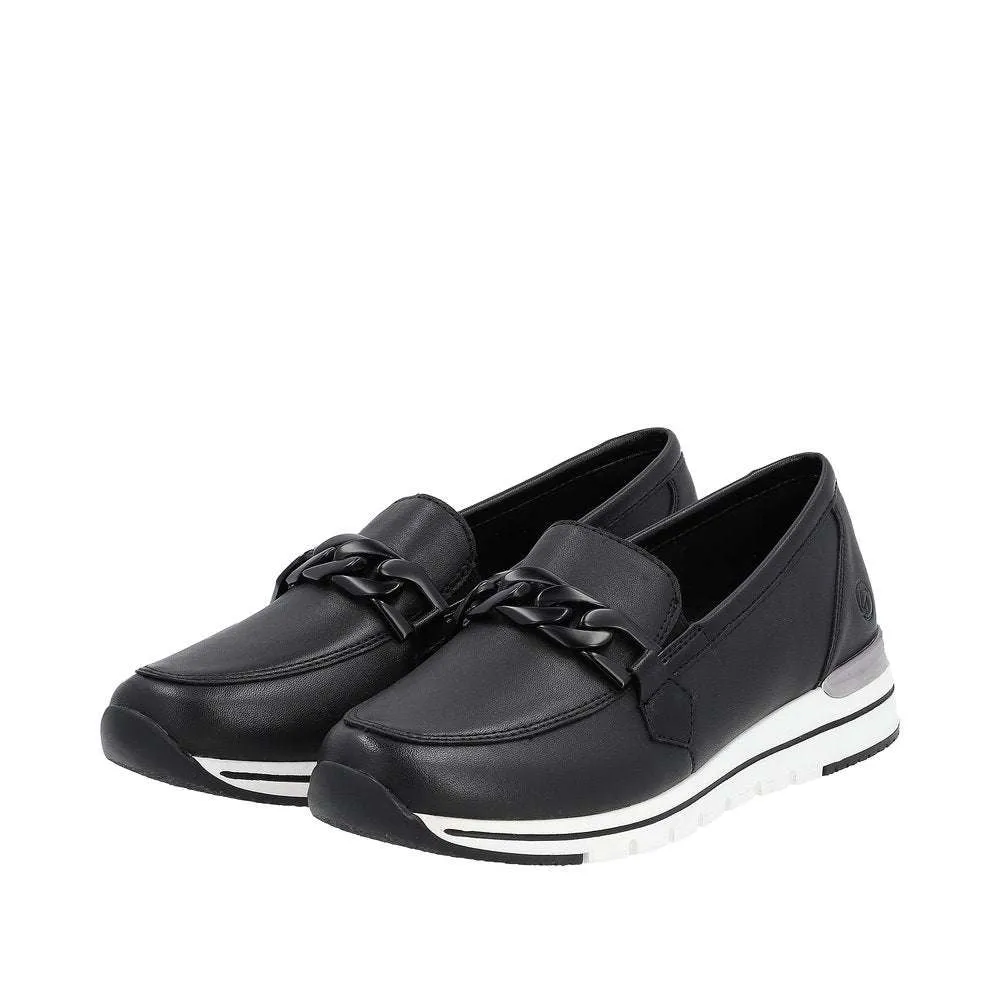 Remonte Black Wide Fit Loafer|R671100