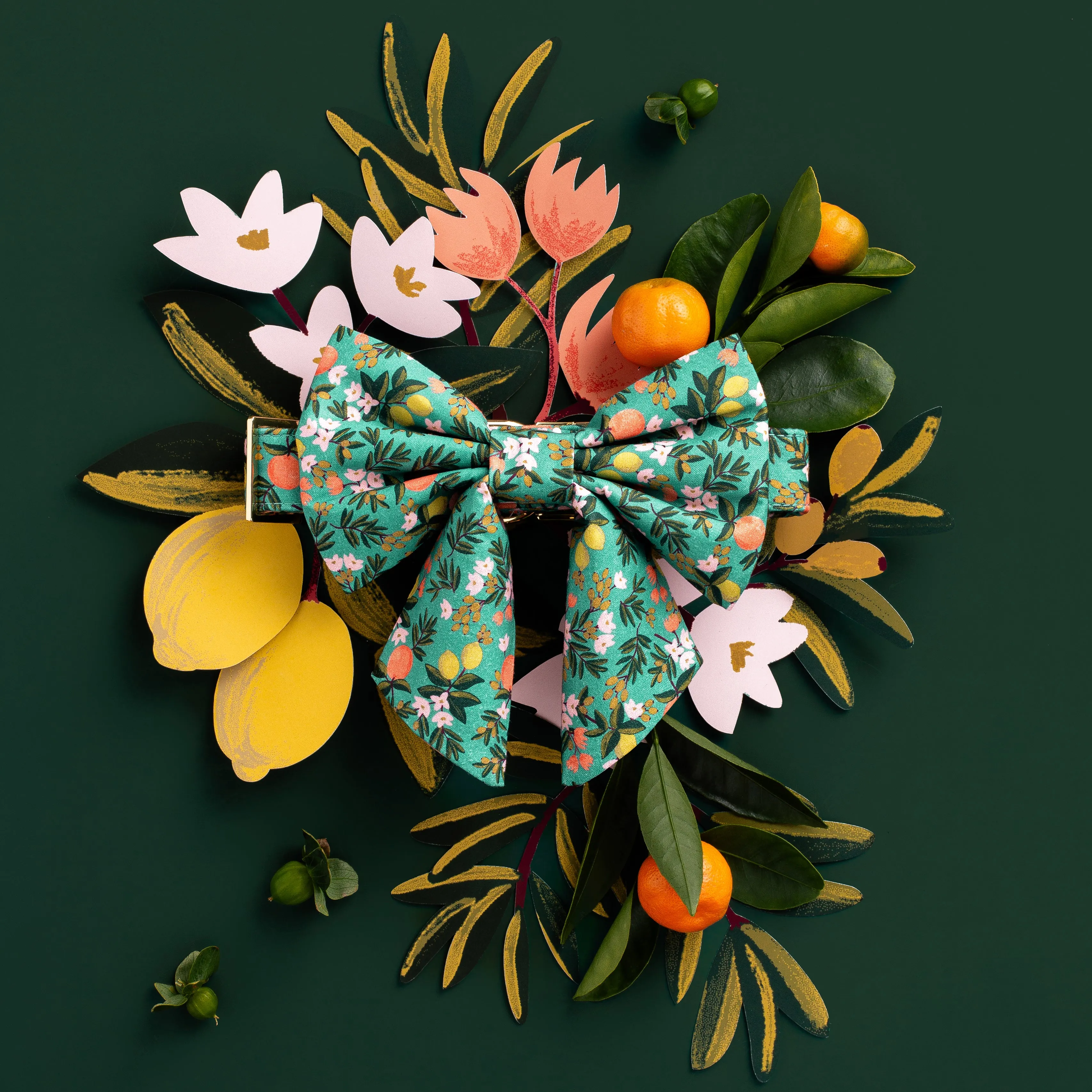 Rifle Paper Co. x TFD Citrus Floral Lady Dog Bow