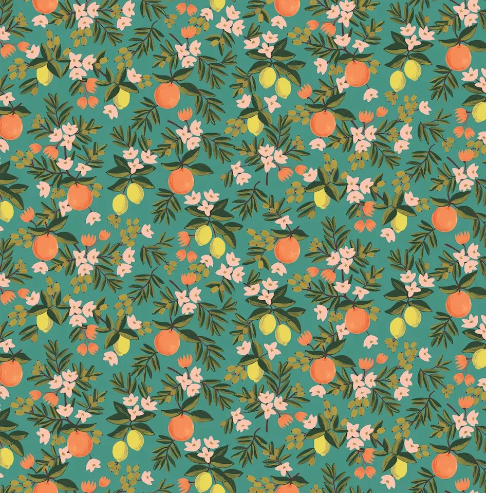 Rifle Paper Co. x TFD Citrus Floral Lady Dog Bow