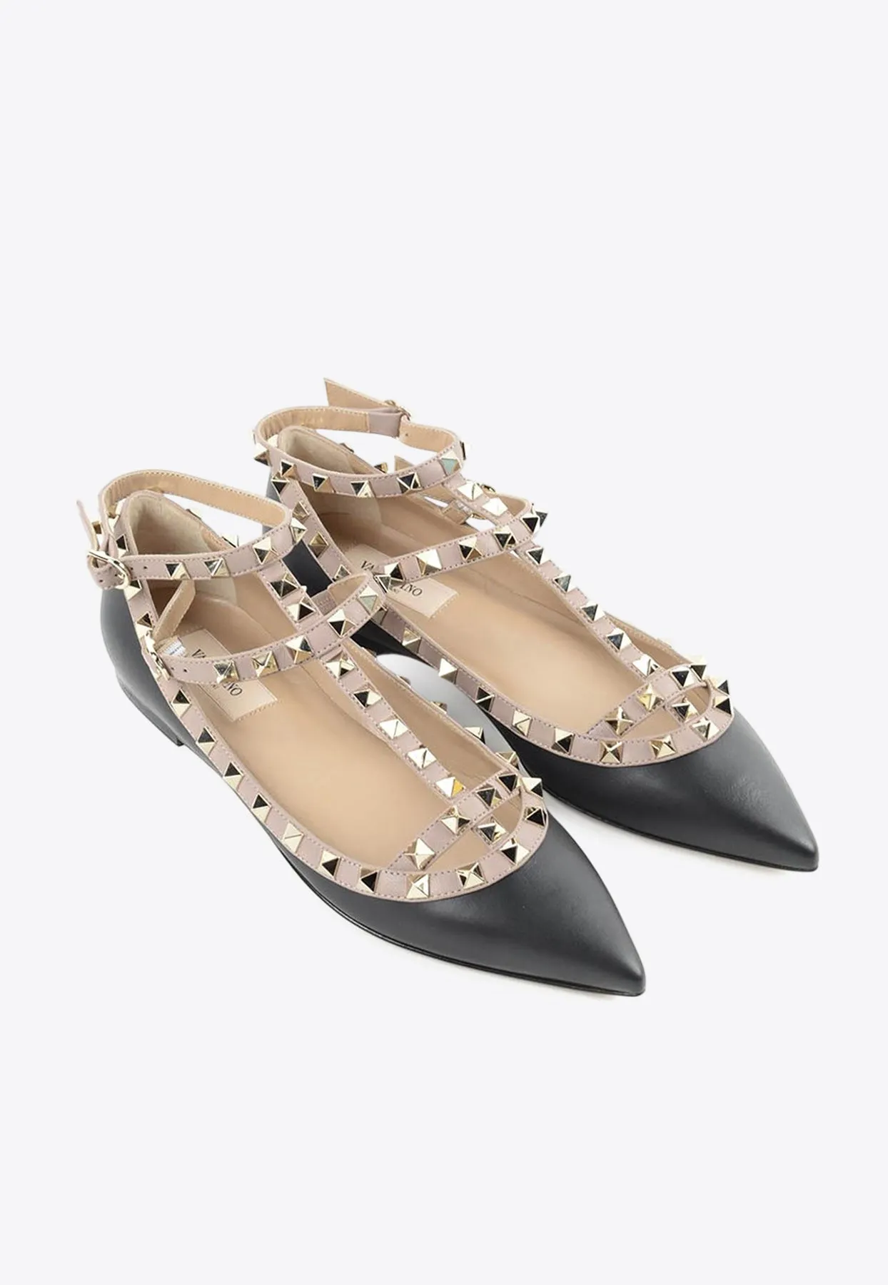 Rockstud Pointed-Toe Flats