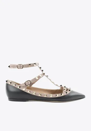 Rockstud Pointed-Toe Flats