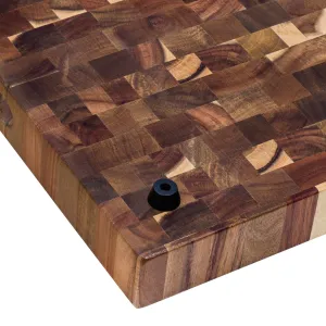 Ruvati 17 x 16 x 2 inch thick End-Grain Acacia Butcher Block Solid Wood Large Cutting Board