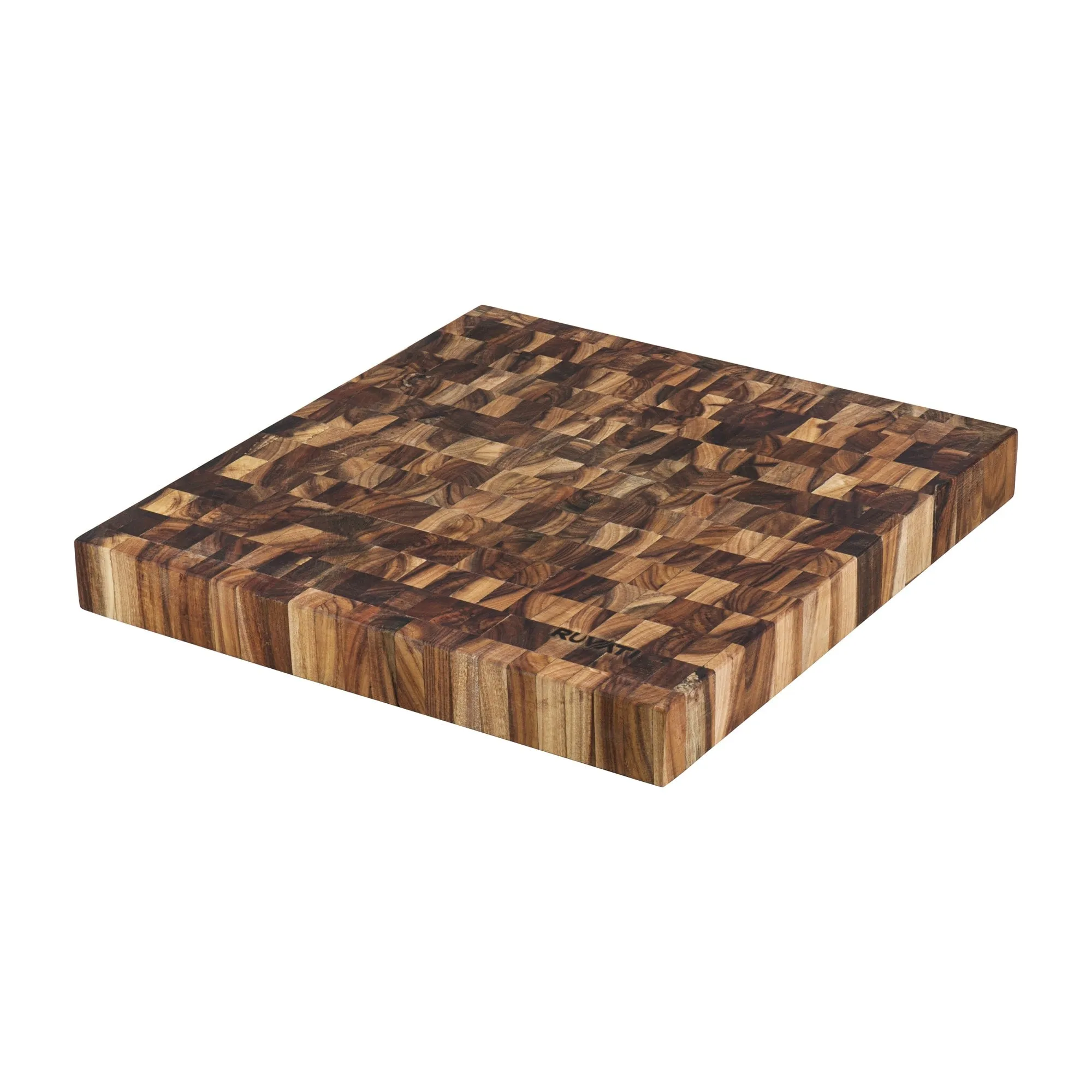 Ruvati 17 x 16 x 2 inch thick End-Grain Acacia Butcher Block Solid Wood Large Cutting Board