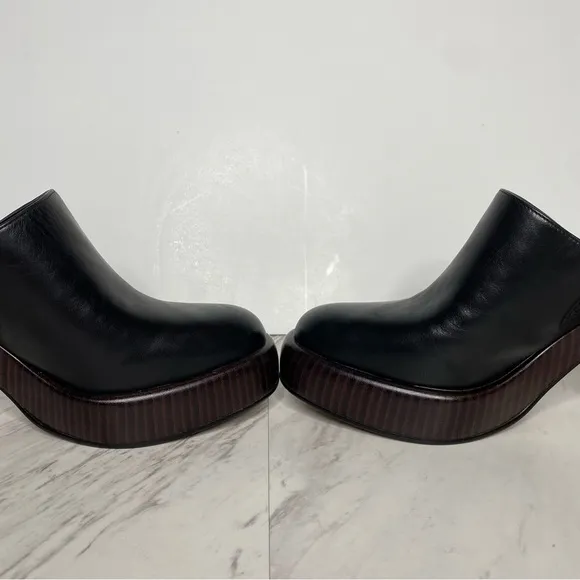 Sam Edelman Shiloh Black Leather Heeled Mule 9 1/2 M