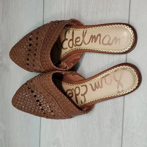 Sam Edelman Womens Natalya Leather Pointed Toe Flats shoes sz 8