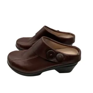 Sanita Women's Brown Leather mules size 41 US10