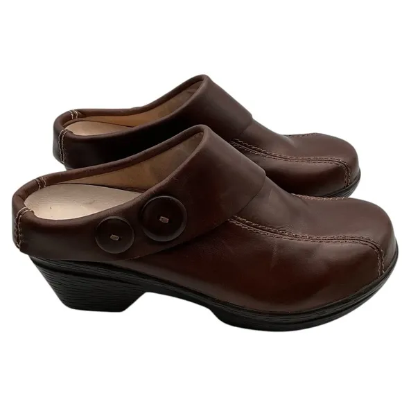 Sanita Women's Brown Leather mules size 41 US10