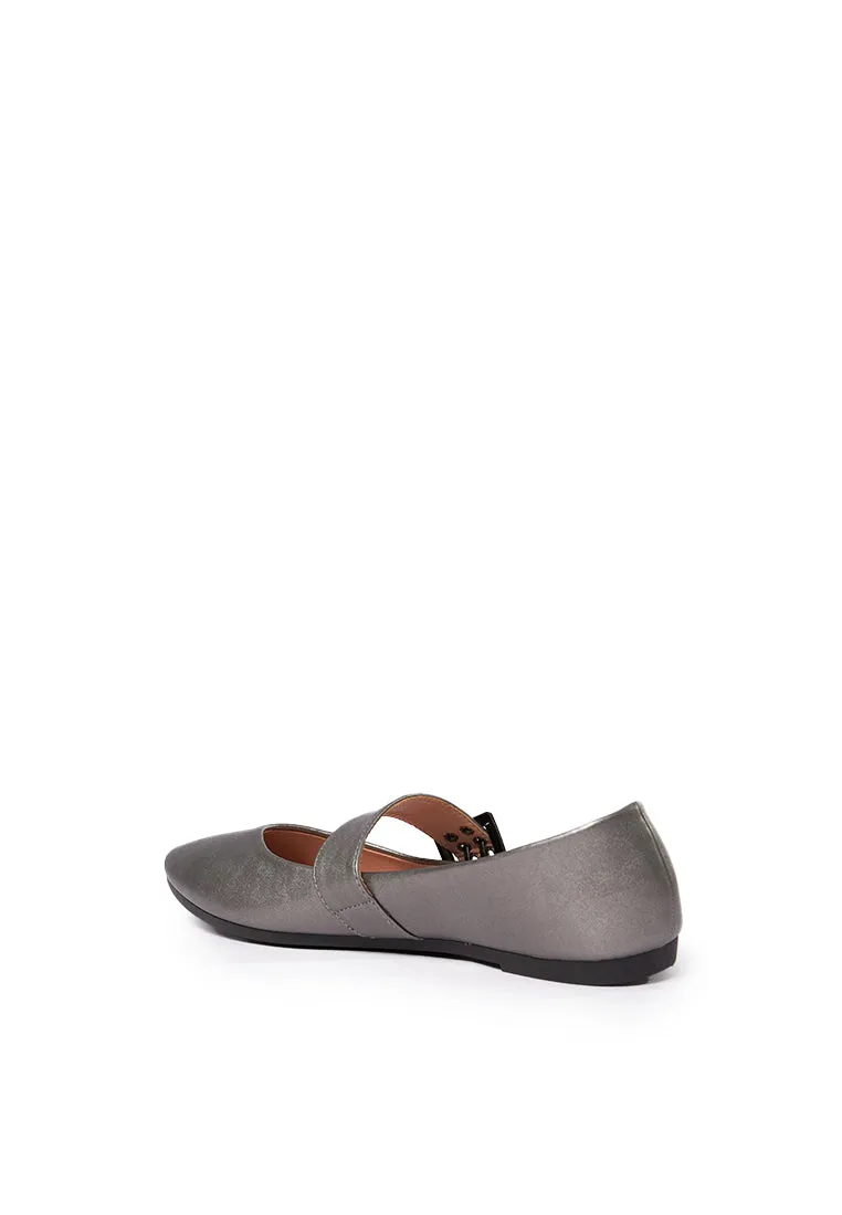 Silver Ballerina Flats
