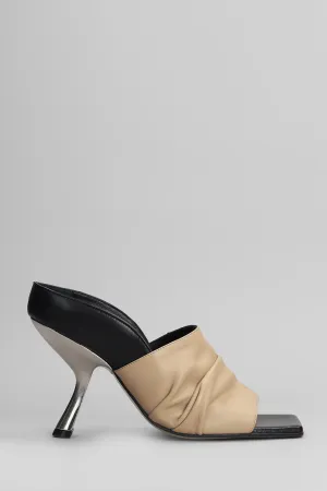 Slipper-Mule in beige leather