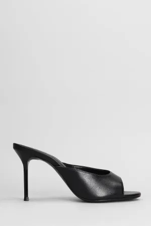 Slipper-Mule in black leather