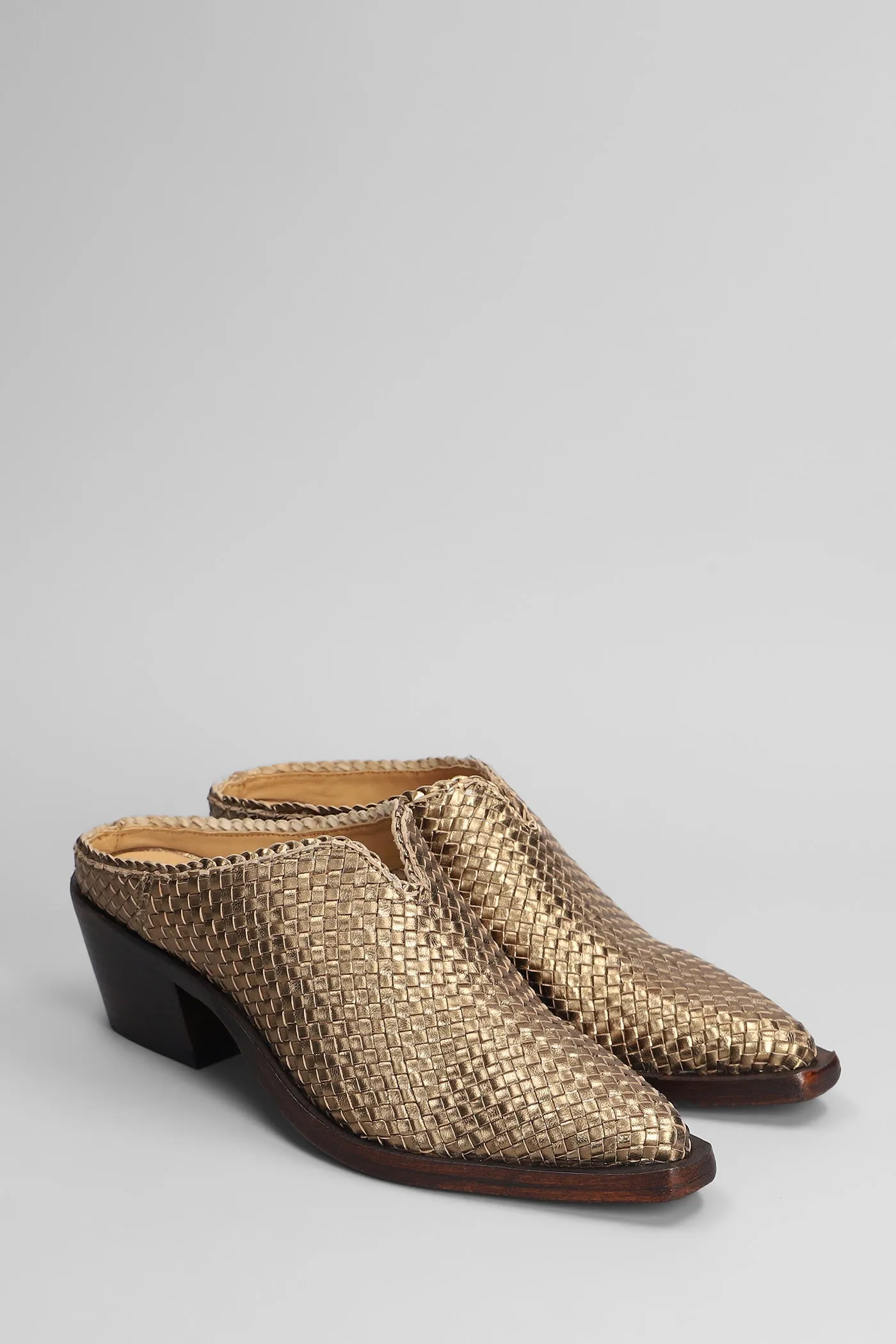 Slipper-Mule in bronze leather