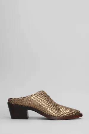 Slipper-Mule in bronze leather