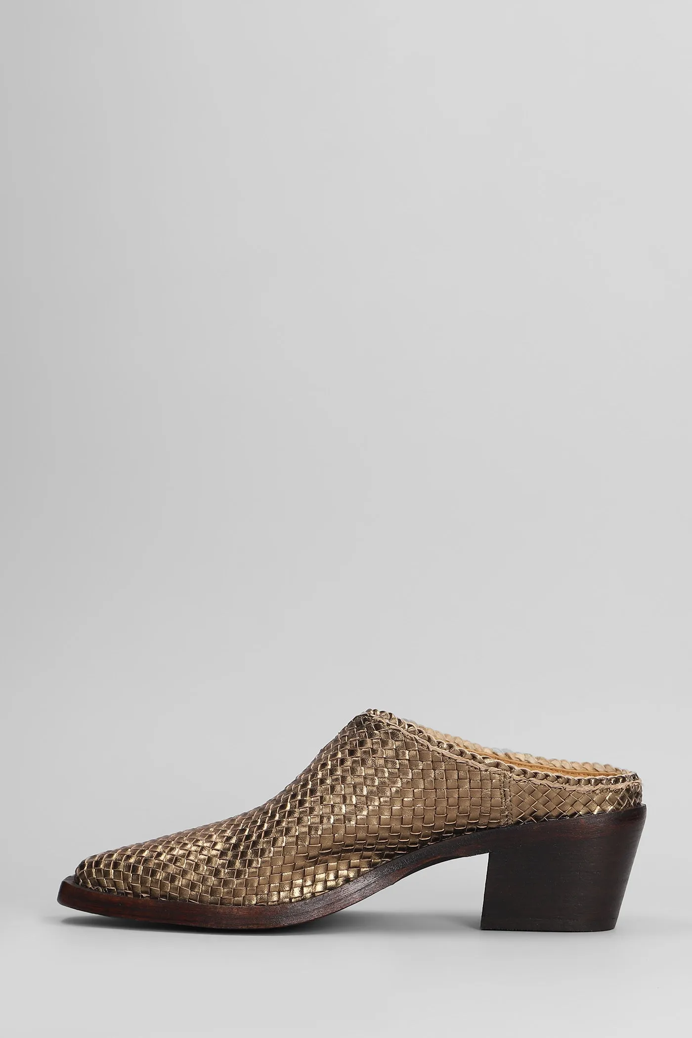 Slipper-Mule in bronze leather