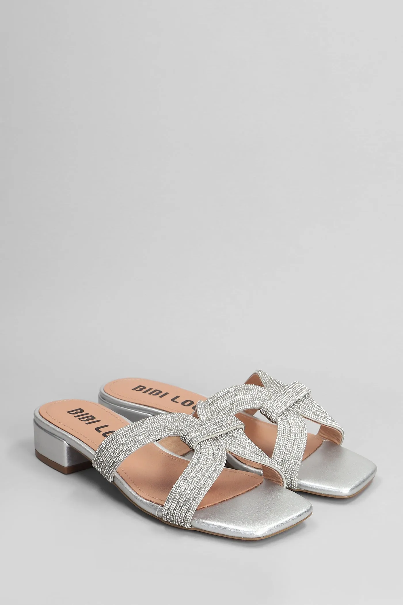 Sloan Slipper-Mule in silver leather