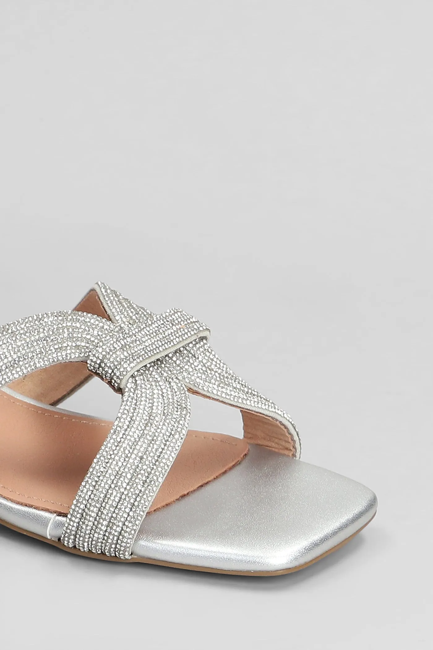 Sloan Slipper-Mule in silver leather