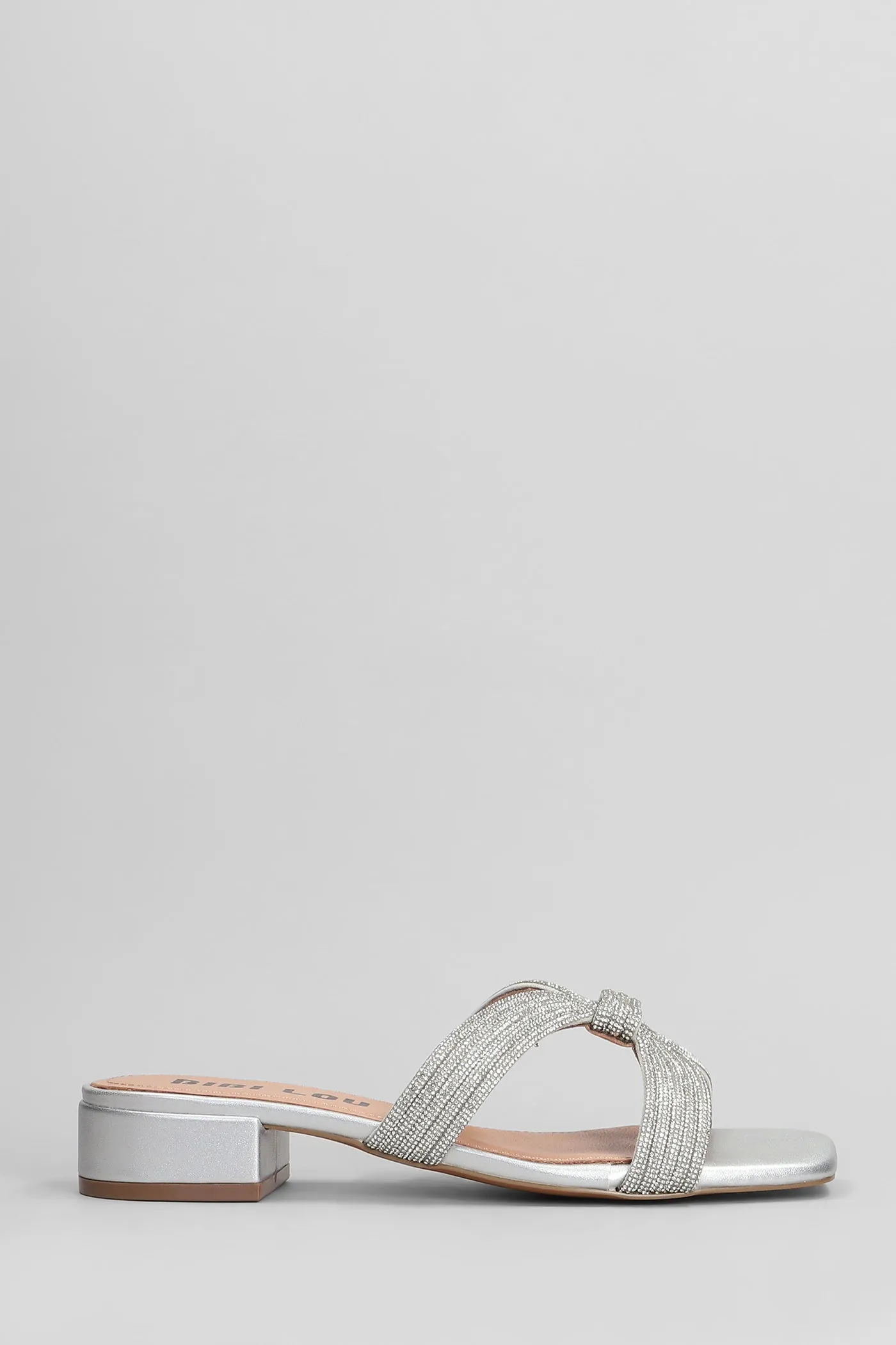 Sloan Slipper-Mule in silver leather