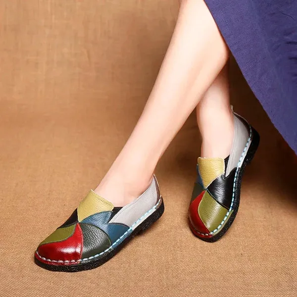 SoleLuxe | Kleurrijke leren loafers voor vrouwen