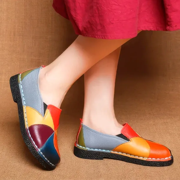 SoleLuxe | Kleurrijke leren loafers voor vrouwen