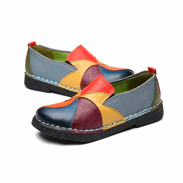 SoleLuxe | Kleurrijke leren loafers voor vrouwen