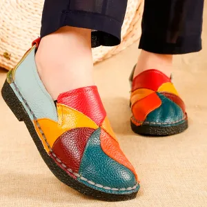 SoleLuxe | Kleurrijke leren loafers voor vrouwen
