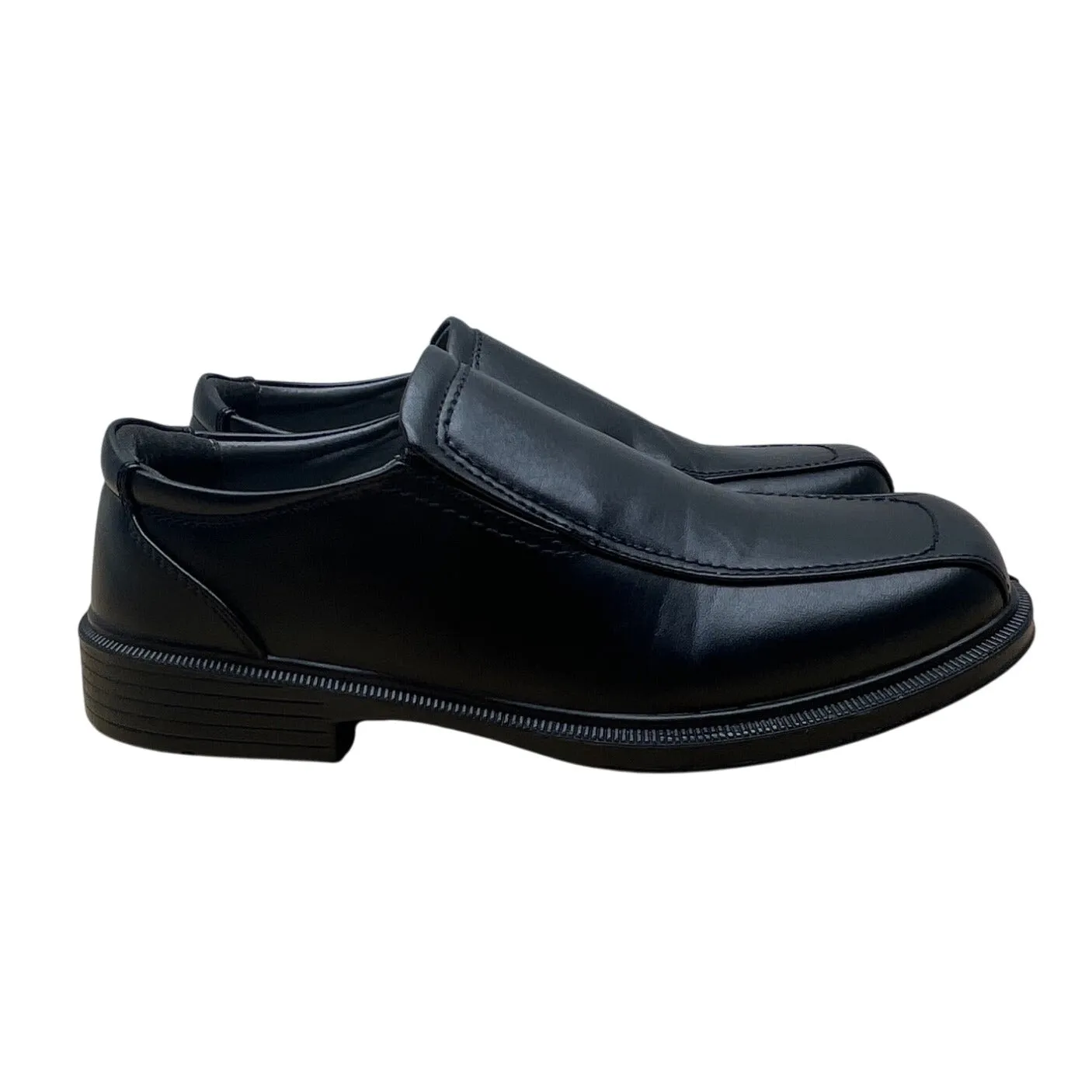 Sonoma Boys Black Faux Leather Slip-On Memory Foam Comfort Loafers Size 5