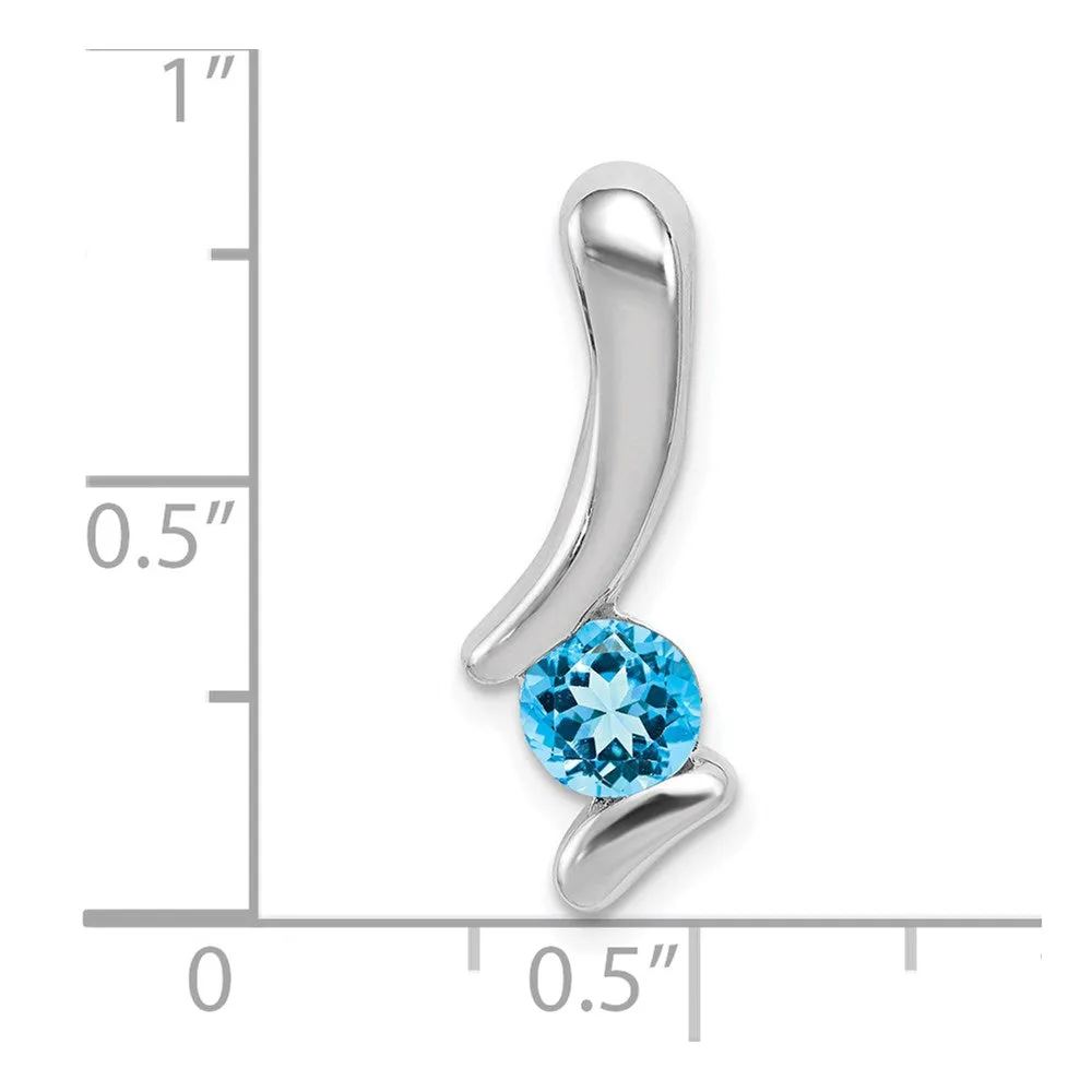 Sterling Silver Blue Topaz Pendant