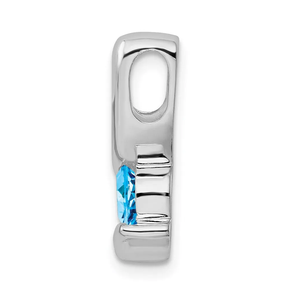 Sterling Silver Blue Topaz Pendant