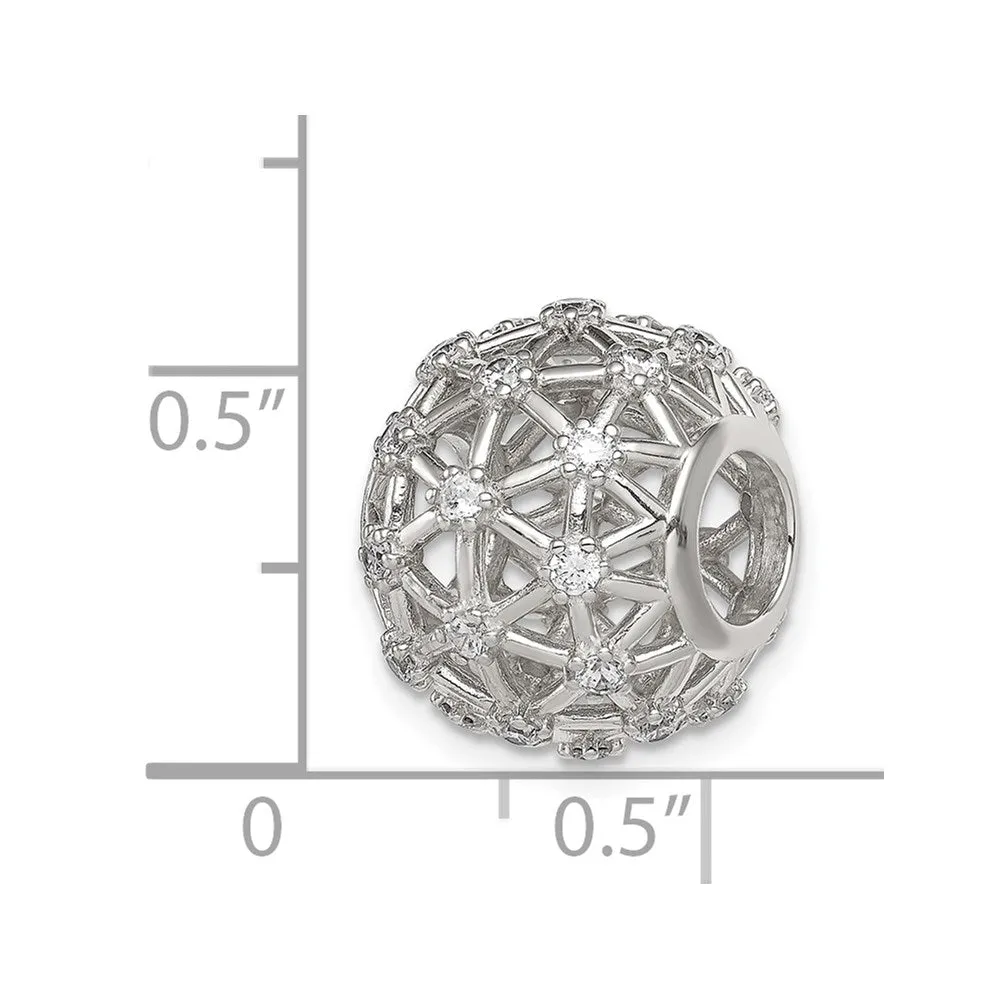 Sterling Silver CZ Slide Pendant