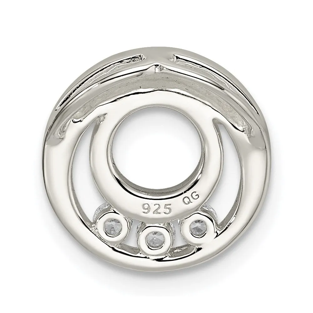 Sterling Silver CZ Slide Pendant