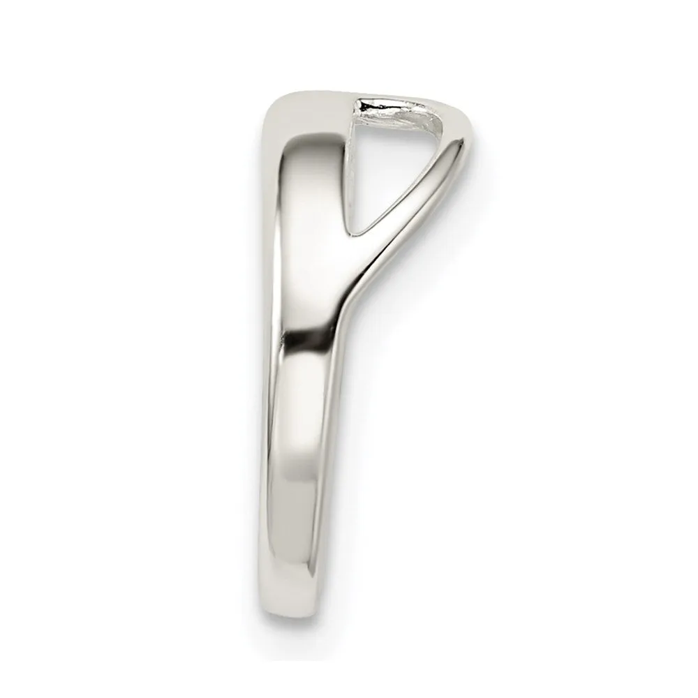 Sterling Silver CZ Slide Pendant