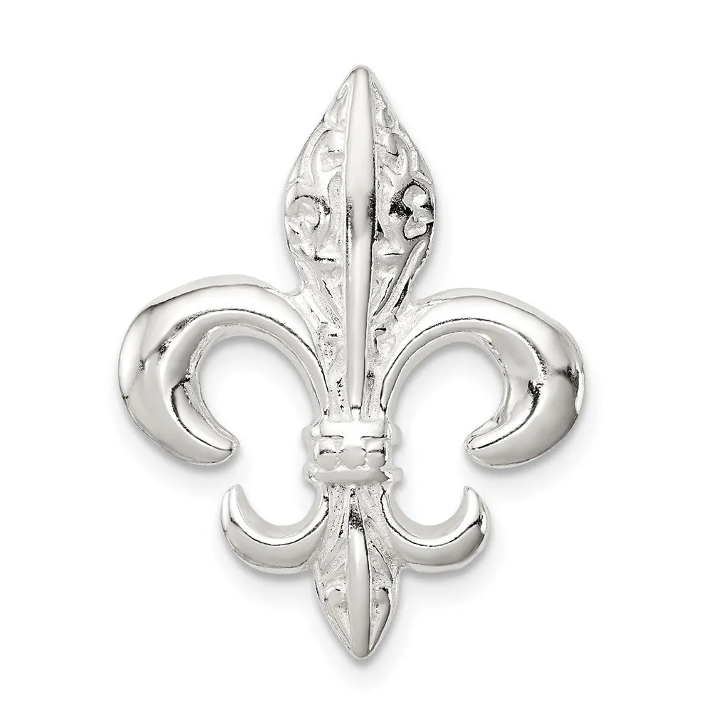 Sterling Silver Fleur De Lis Slide
